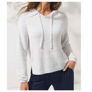 SOMA Weekend Marshmallow Knit Hoodie Glass White Medium